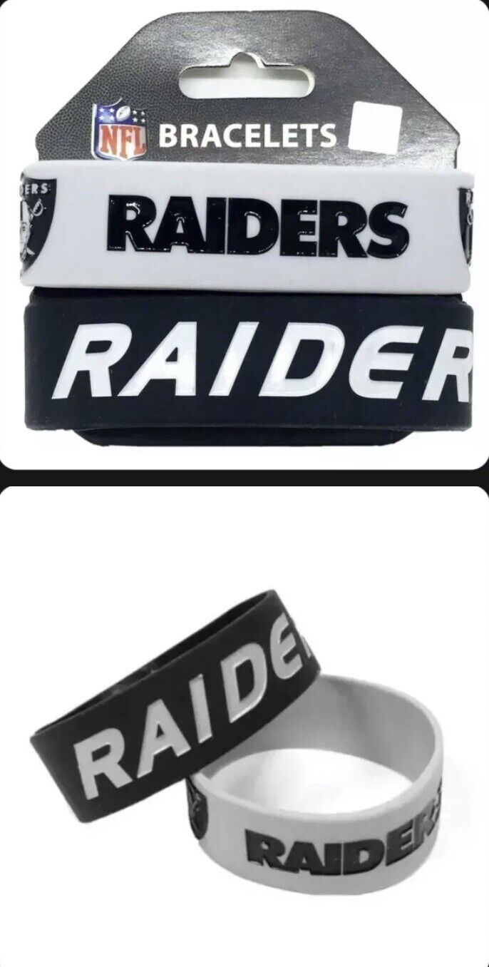 Las Vegas Raiders Wide Bracelet (2 Pack)