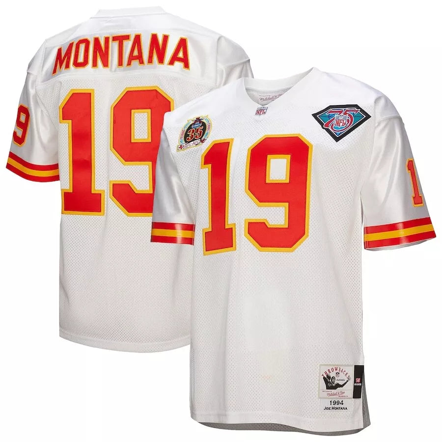 Kansas City Chiefs - Joe Montana 1994 White Authentic Jersey