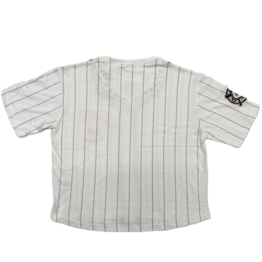 Tennessee Volunteers - "Spirit" Short Sleeve Vee-Neck Yarn-Dyed Waist-Length T-Shirt