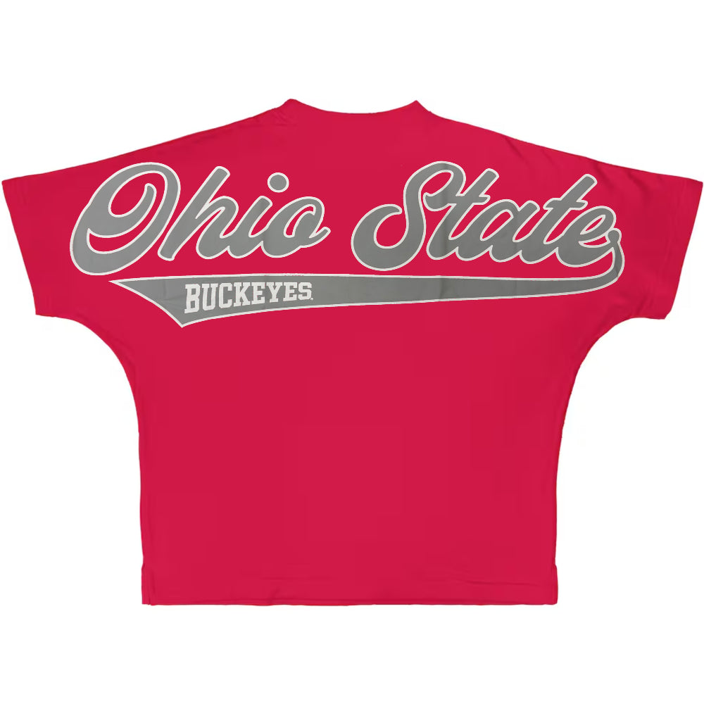 Ohio State "Fredrick" -  Crew-Neck Oversized Short Sleeve T-Shirt