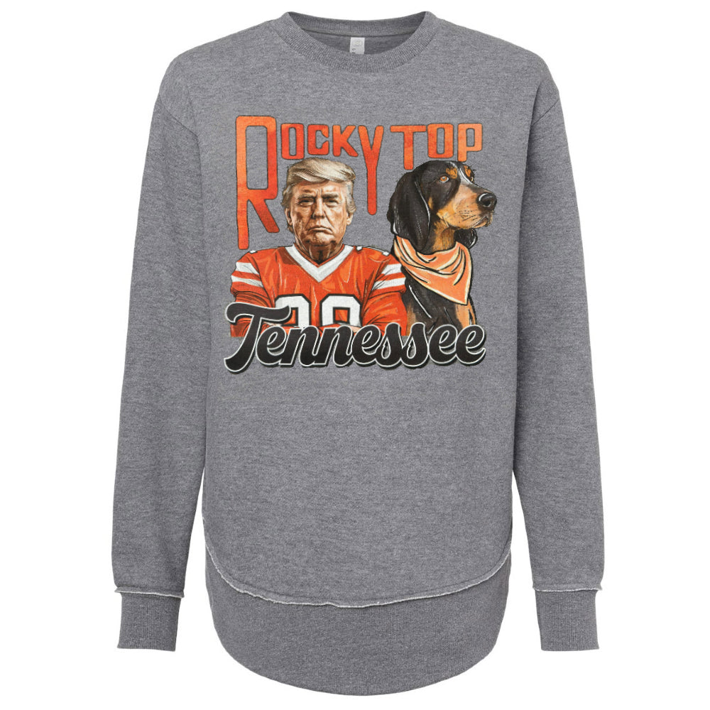 Tennessee Volunteers - Rocky Top Donald Trump and Smoky Dog Sweatshirt