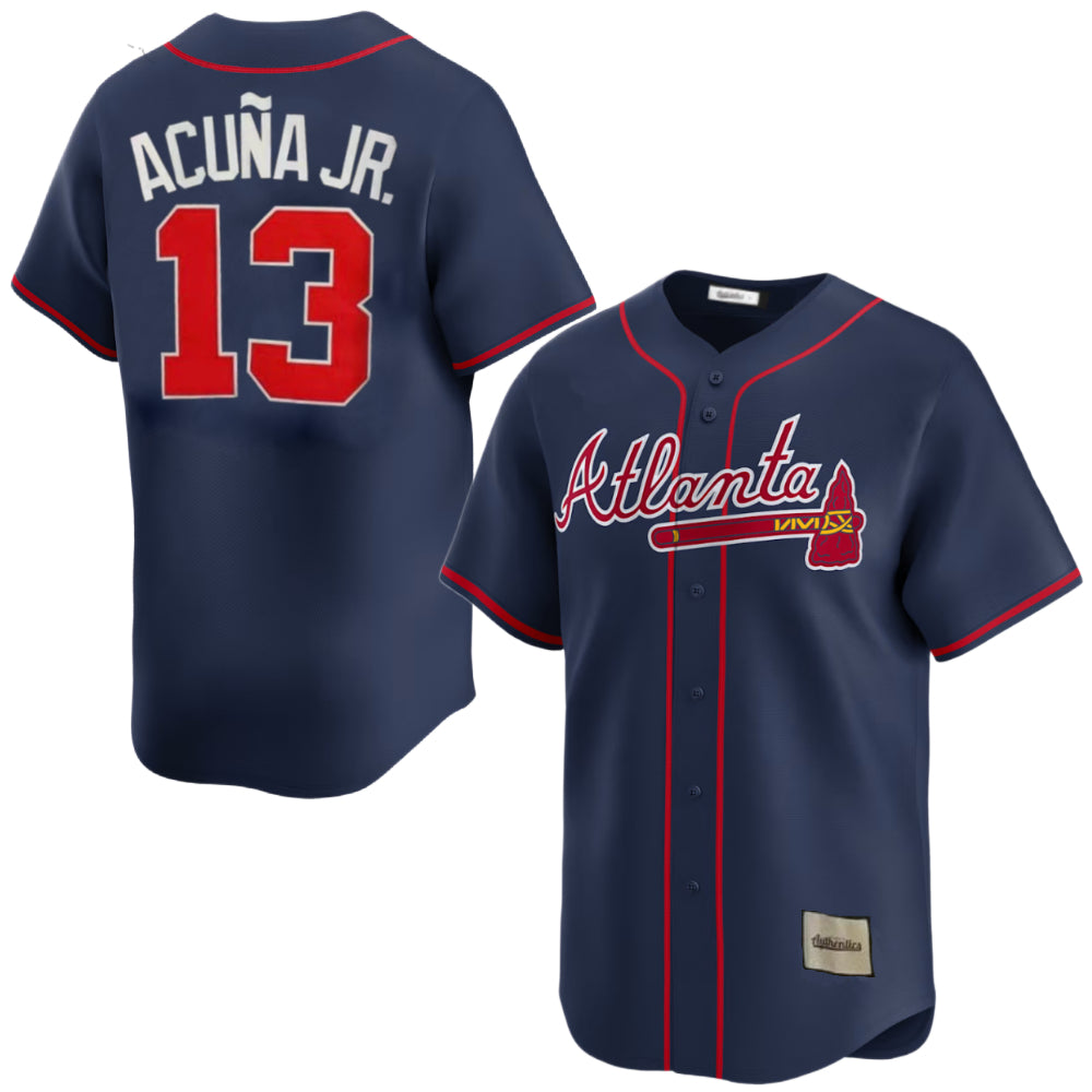Atlanta Braves - Ronald Acuña Jr. Navy Jersey