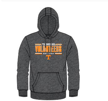 Tennessee Volunteers Horizontal Block Cotton Fleece Pullover Hoodie