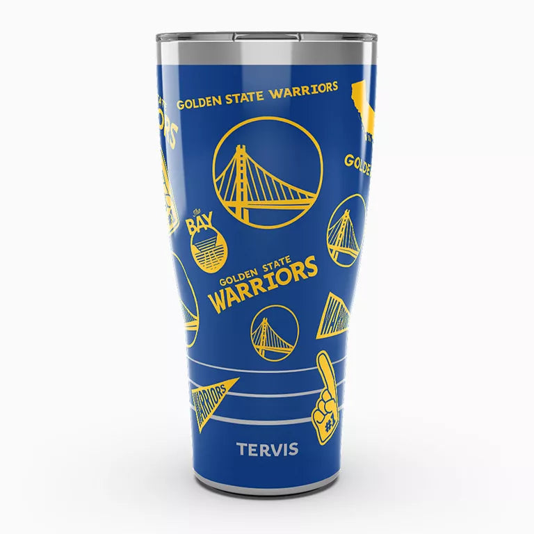 Golden State Warriors - NBA Swag Stainless Steel Tumbler with Slider Lid