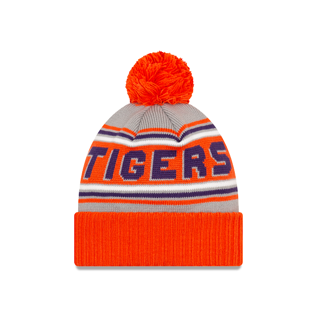 Clemson Tigers - Knit Cheer C3 Cleting Hat with Pom, New Era