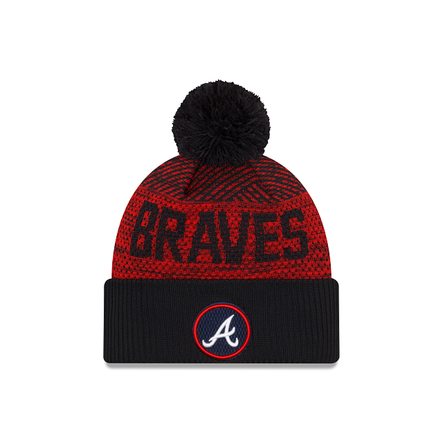 Atlanta Braves - Male Sport Cuffed Knit Hat with Pom, New Era