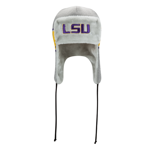 LSU Tigers - A3 Knit Stripe Loutig Knit Hat, New Era