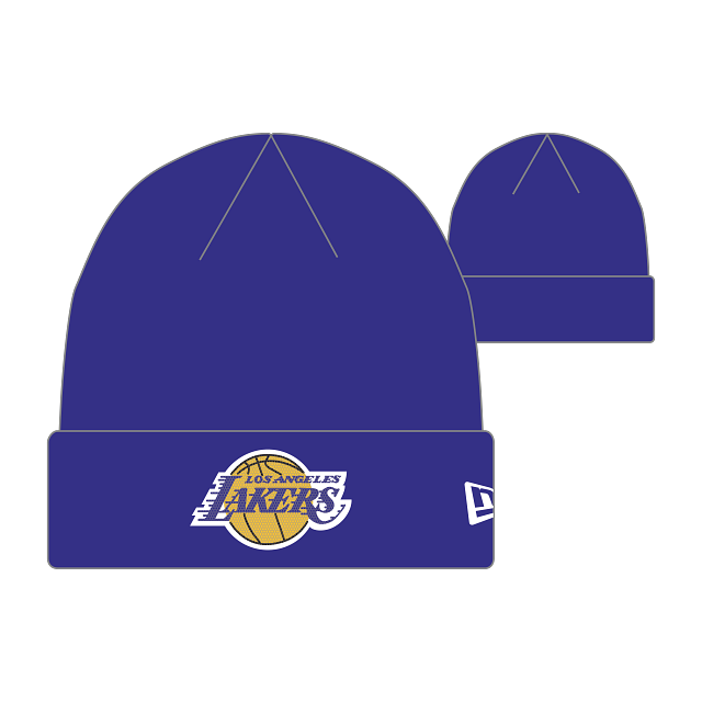 Los Angeles Lakers - NBA Rhinestone Badge Cuff Knit Beanie, New Era