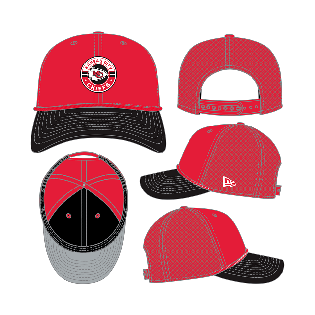 Kansas City Chiefs - NFL Game 9Seventy Stretch-Snap 2Tone Hat, New Era