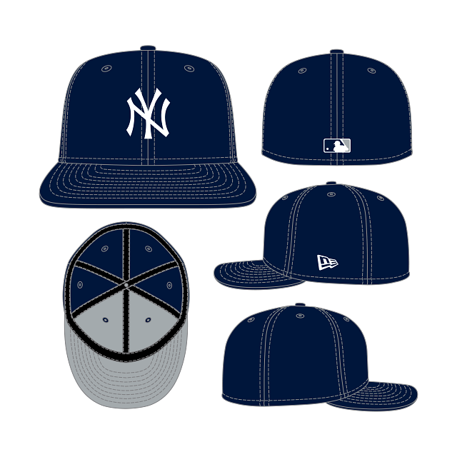New York Yankees - Navy Side Script 59Fifty Hat, New Era