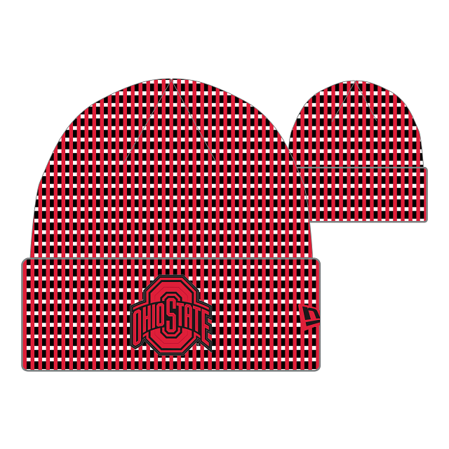 Ohio State Buckeyes New Era Checkered Knit Hat