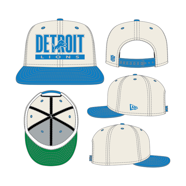 Detroit Lions - NFL 9Fifty Classic Team Color Stretch Snap Hat, New Era