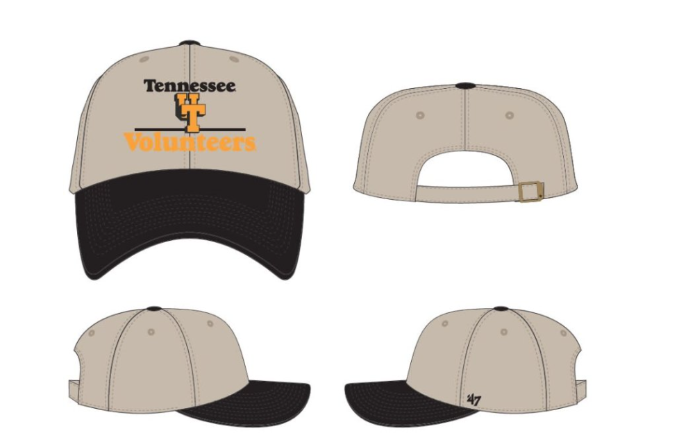 Tennessee Volunteers- Vintage Bone Orange Campscape Clean Up Adjustable Hat