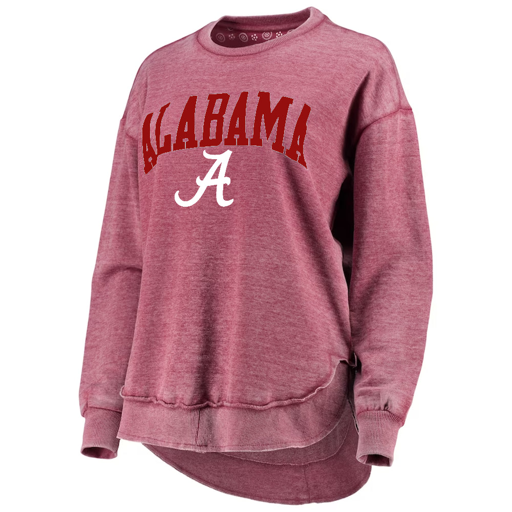Alabama Crimson Tide"New Zealand" -  Crew-Neck Rounded Bottom Vintage Fleece LongSleeve
