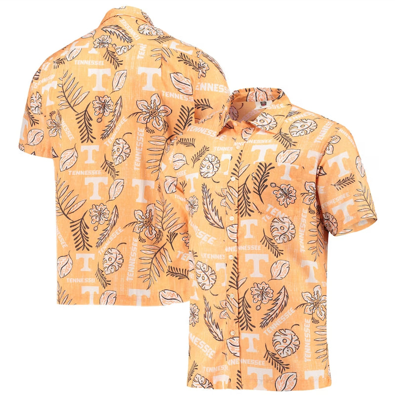Tennessee Volunteers - Vintage Floral Button-Up Shirt
