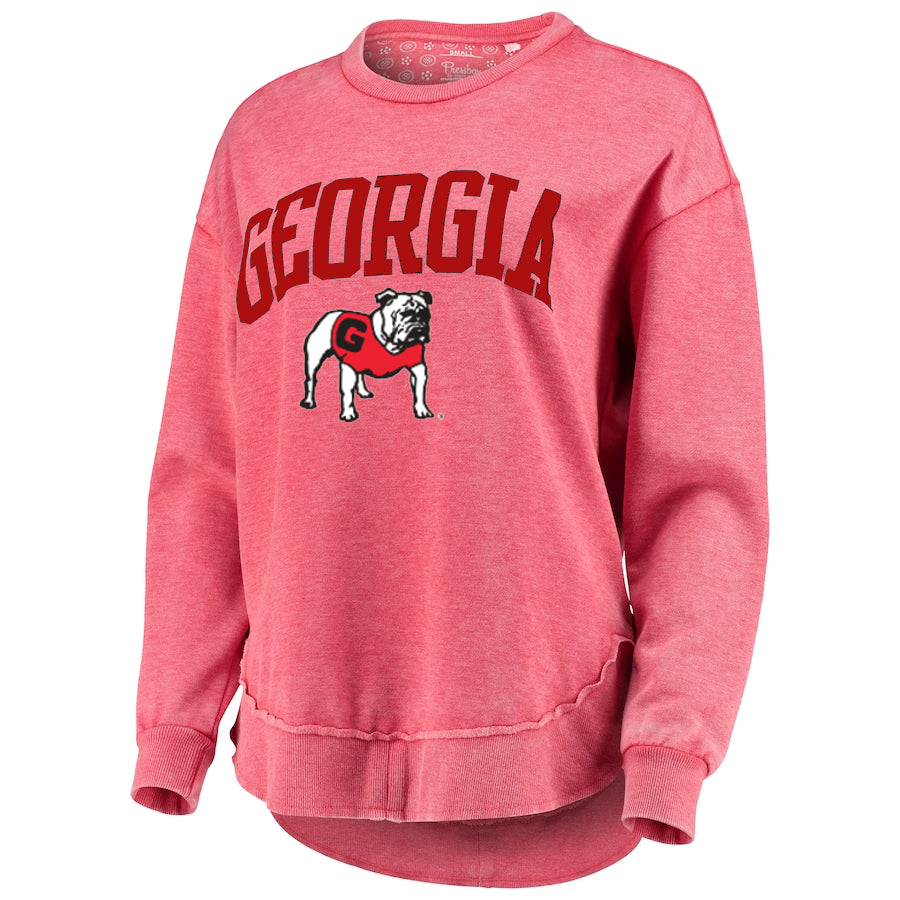Georgia Bulldogs "New Zealand" -  Crew-Neck Rounded Bottom Vintage Fleece LongSleeve