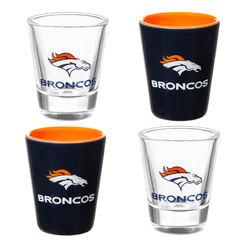 NFL Denver Broncos - Glass and Ceramic Shot Glass Set