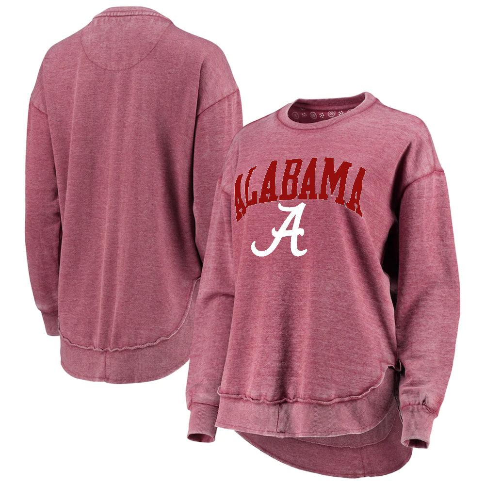 Alabama Crimson Tide"New Zealand" -  Crew-Neck Rounded Bottom Vintage Fleece LongSleeve