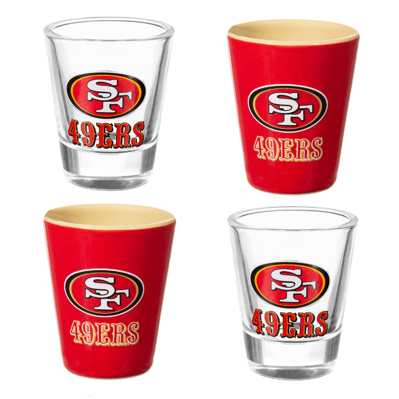 NFL San Francisco 49ers - Glass and Ceramic Shot Glass Set