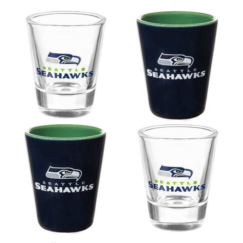 NFL Seattle Seahawks - Glass and Ceramic Shot Glass Set