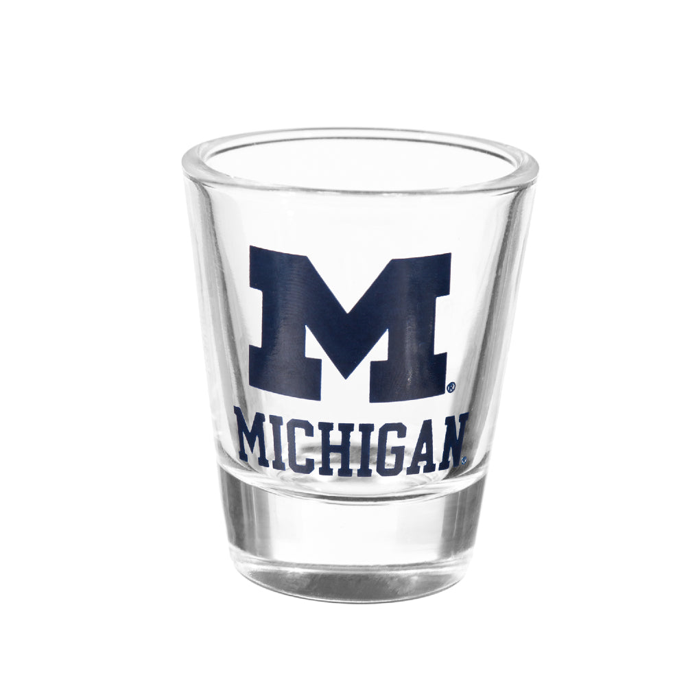 NCAA University Of Michigan - Glass and Ceramic Shot Glass Set