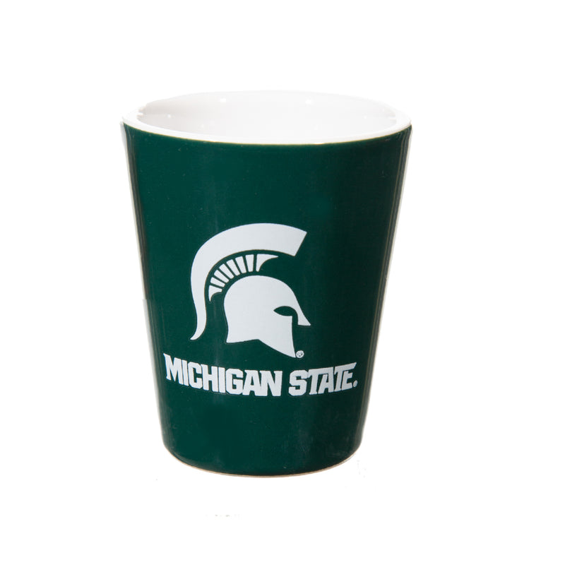 NCAA University Of Michigan State - Glass and Ceramic Shot Glass Set