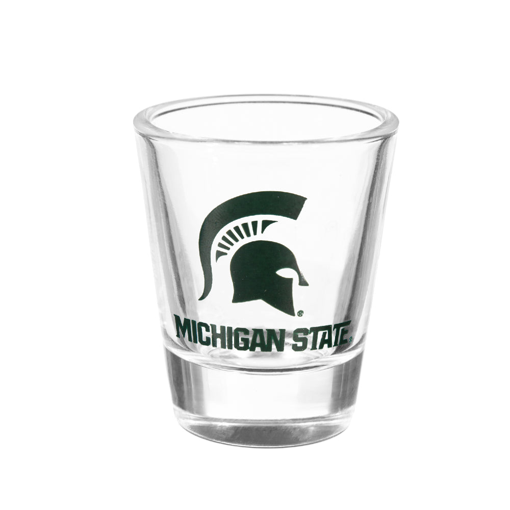 NCAA University Of Michigan State - Glass and Ceramic Shot Glass Set