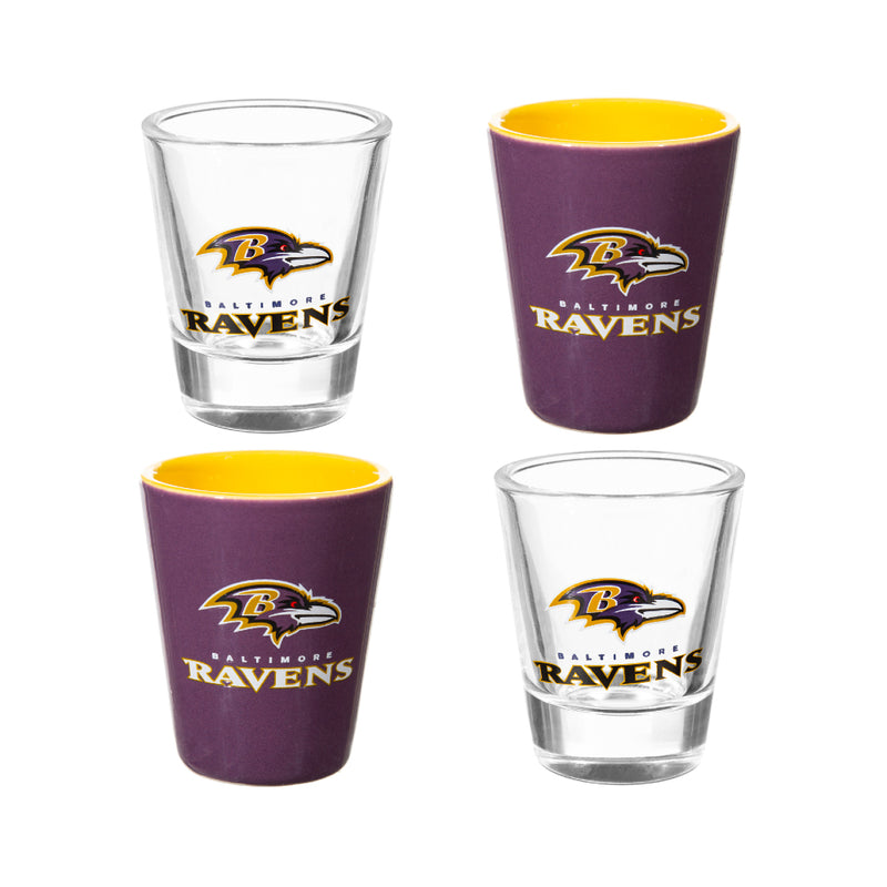 NFL Baltimore Ravens - Glass and Ceramic Shot Glass Set