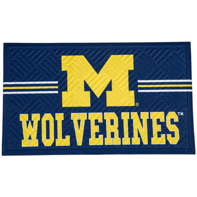 NCAA University Of Michigan - Cross Hatch Embossed Doormat