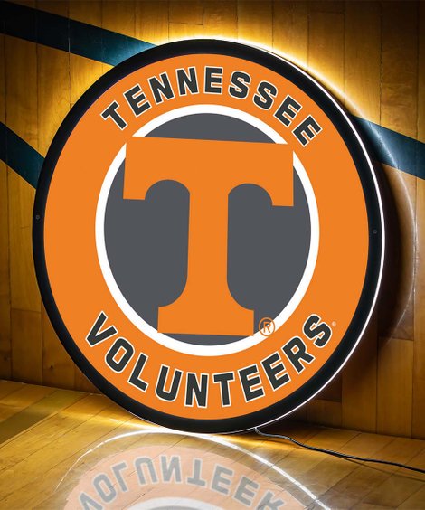 Tennessee Volunteers: Round Led Wall Decor