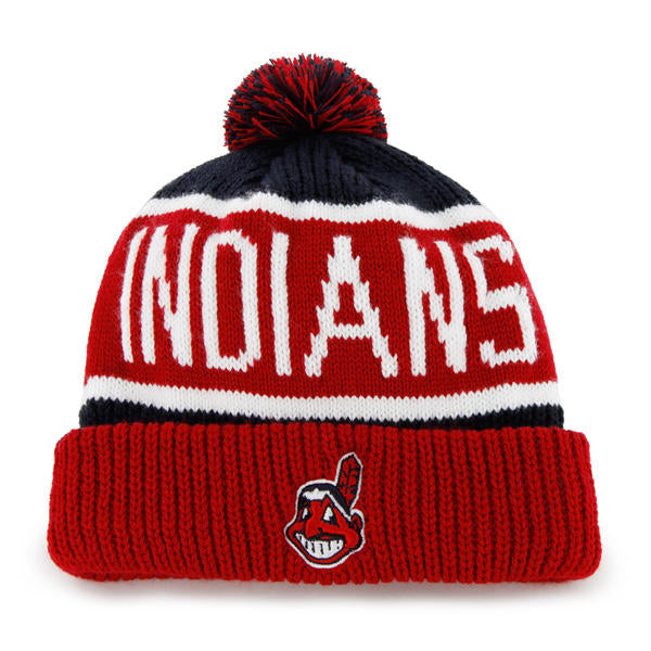Cleveland Indians - Calgary Cuff Knit Navy Hat, 47 Brand