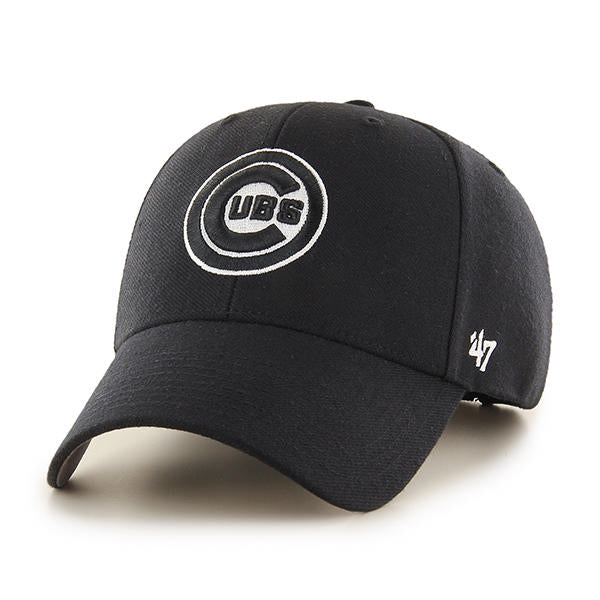 Chicago Cubs - Black MVP Hat, 47 Brand