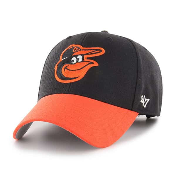 Baltimore Orioles - Black-Orange Wool MVP Brand Adjustable Hat, 47 Brand