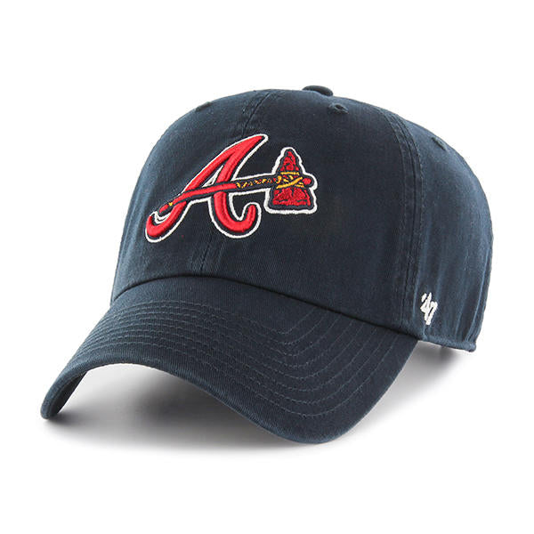 Atlanta Braves - Clean Up Navy Batting Practice Logo Hat, 47 Brand