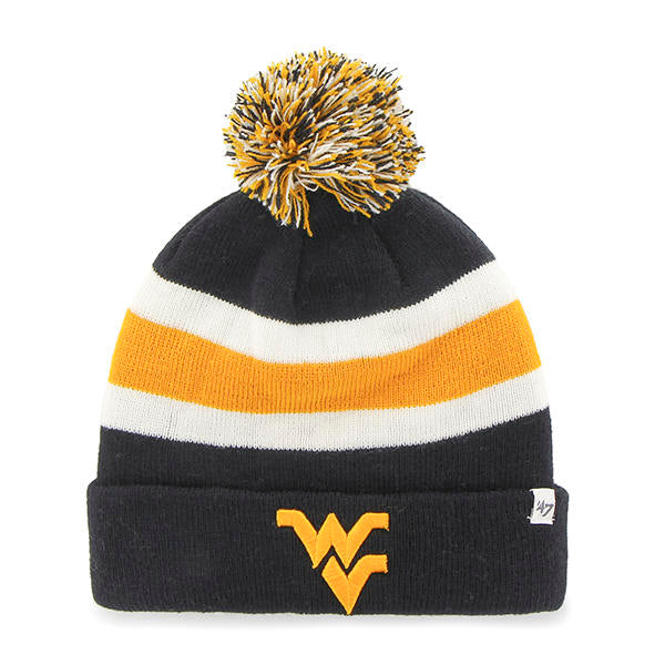 West Virginia Mountaineers - Breakaway Cuffed Knit Beanie, 47 Brand