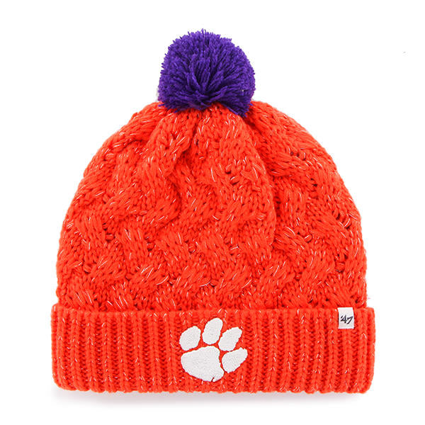 Clemson Tigers - Fiona Cuff Knit Orange Beanie, 47 Brand