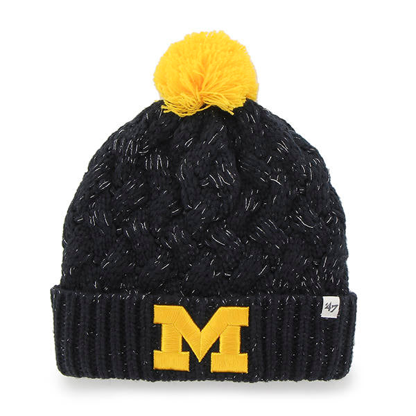 Michigan Wolverines - Fiona Cuff Knit Beanie, 47 Brand
