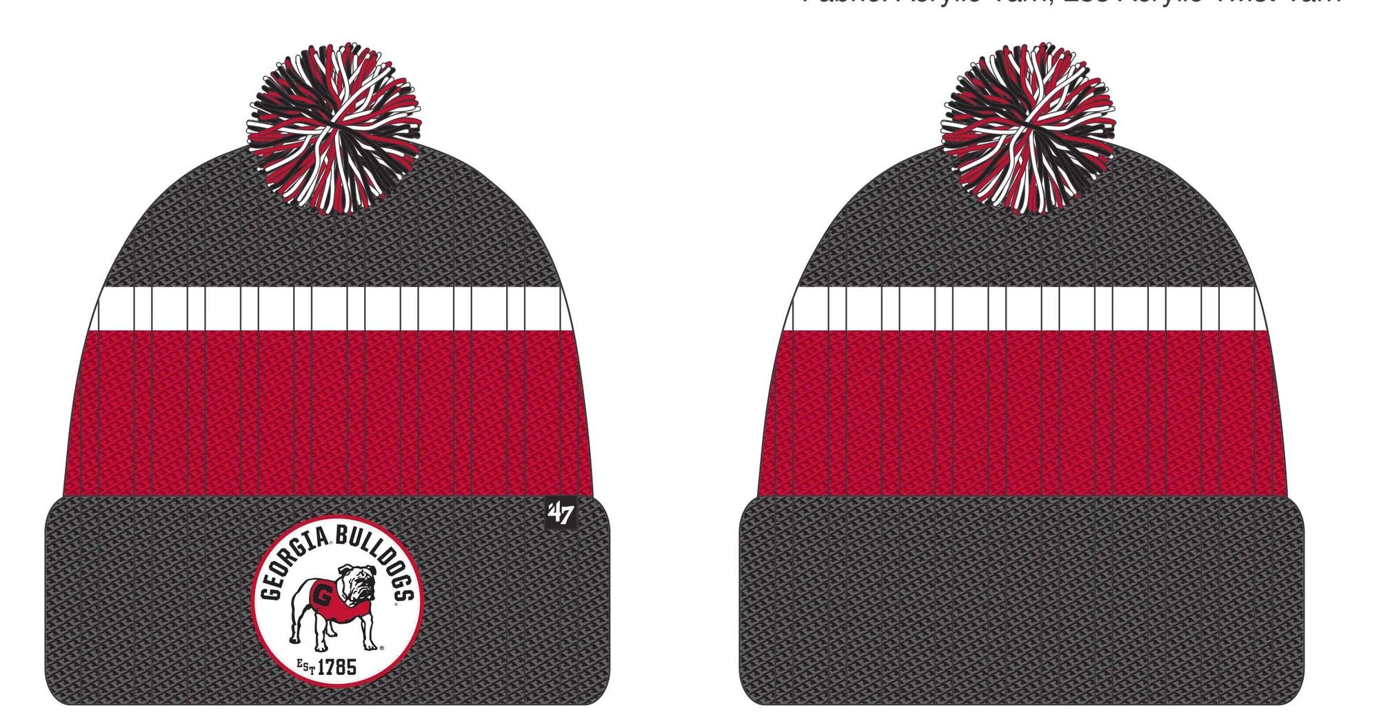 Georgia Bulldogs Breakaway Cuffed Knit Hat with Pom