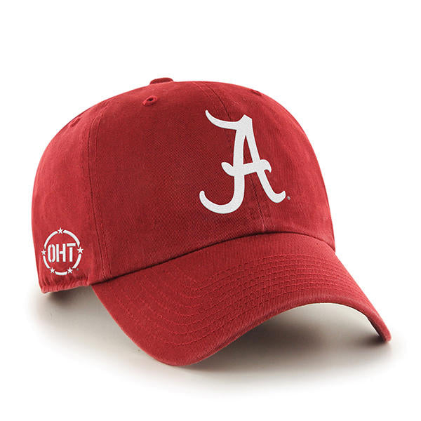 Alabama Crimson Tide - Clean Up with Side Embroidery Razor Red Hat, 47 Brand