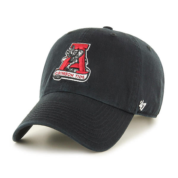 Alabama Crimson Tide - Black Clean Up Retro Hat, 47 Brand