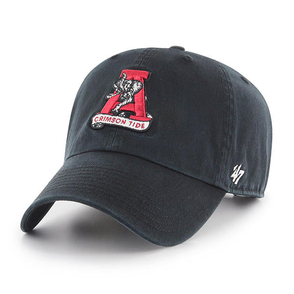 Alabama Crimson Tide - Vintage Black Clean Up Hat, 47 Brand