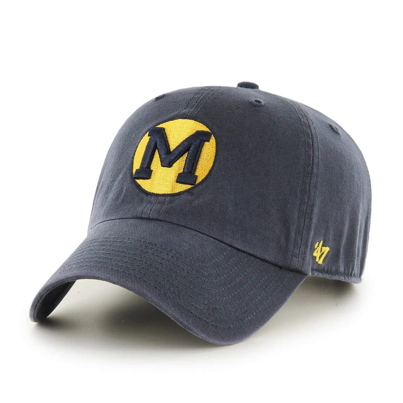 Michigan Wolverines - Vintage Navy Team Clean Up 4 Cap, 47 Brand