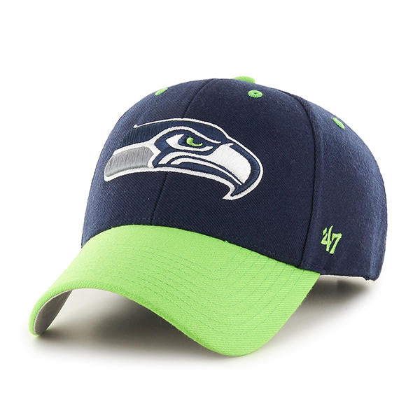 Seattle Seahawks - Audible Two-Tone MVP Light Navy Hat, 47 Brand