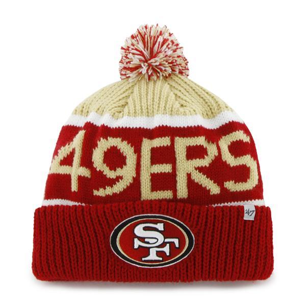 San Francisco 49ers - Calgary Cuff Knit Light Gold Beanie, 47 Brand