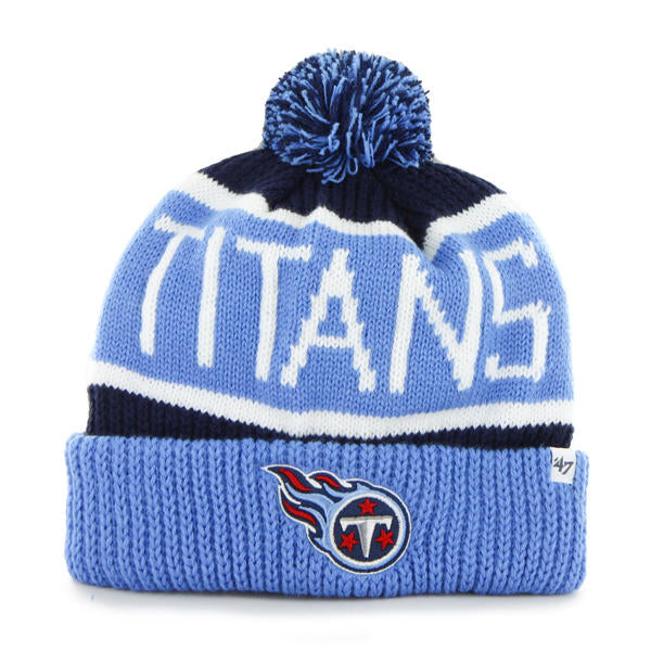 Tennessee Titans - Calgary Cuff Knit Light Navy Beanie, 47 Brand