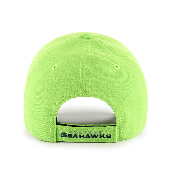 Seattle Seahawks - NFL MVP Basic Lime Adult Men's Adjustable Green Hat, 47 Brand