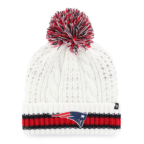 New England Patriots Women’s White Sorority Cuff Knit Hat