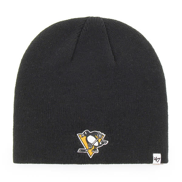Pittsburgh Penguins - Black Uncuffed Knit Beanie, 47 Brand