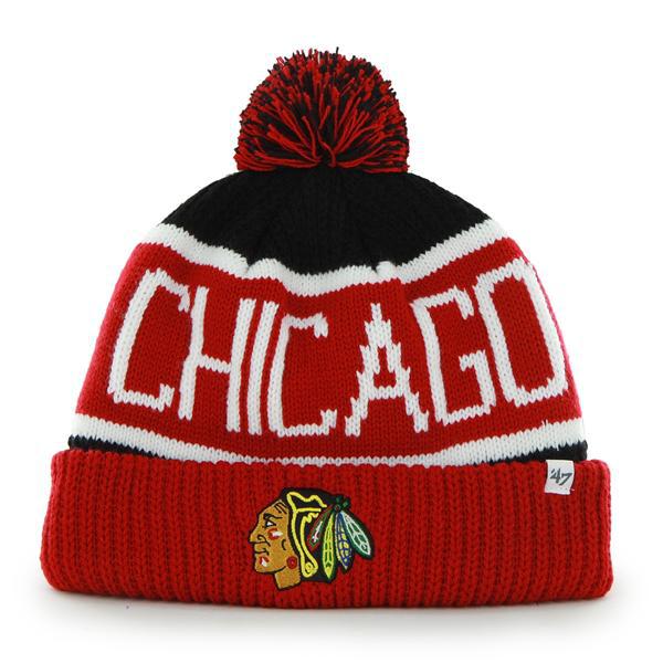 Chicago Blackhawks - Calgary Cuff Knit Beanie, 47 Brand