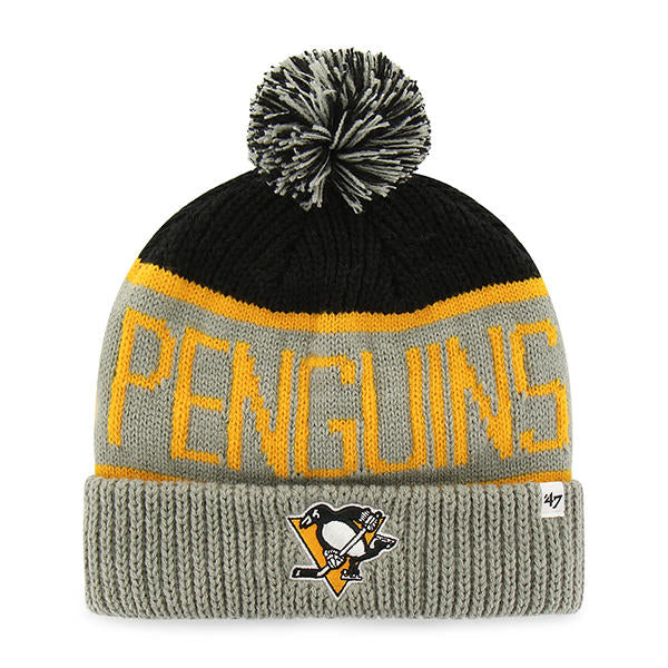 Pittsburgh Penguins - Calgary Cuffed Knit Beanie, 47 Brand